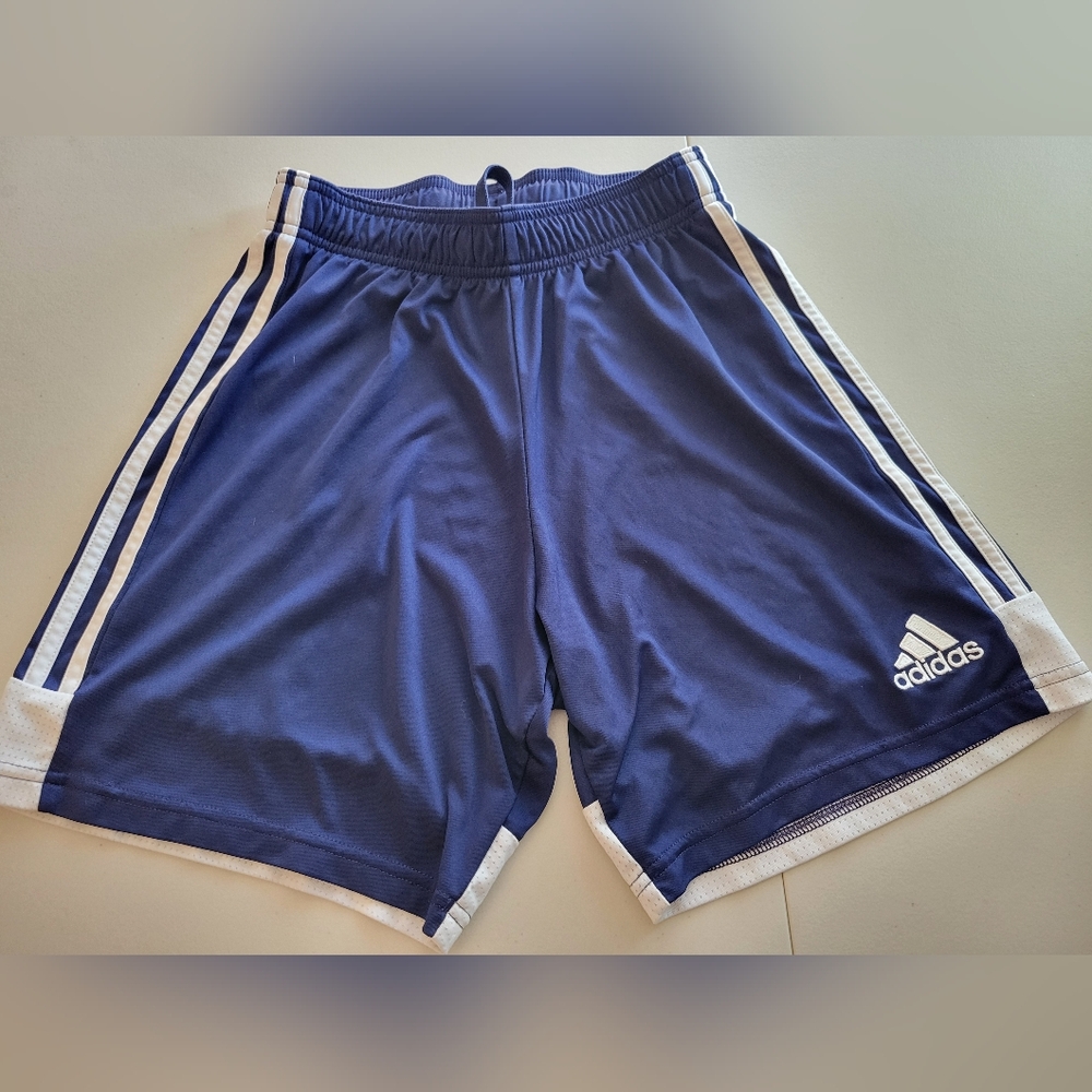 Adidas Boys Navy Athletic Shorts Size S